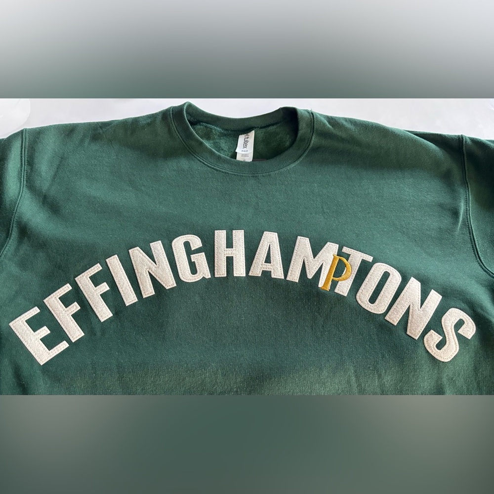 Effinghamptons Letterman Felt Crewneck Sweatshirt